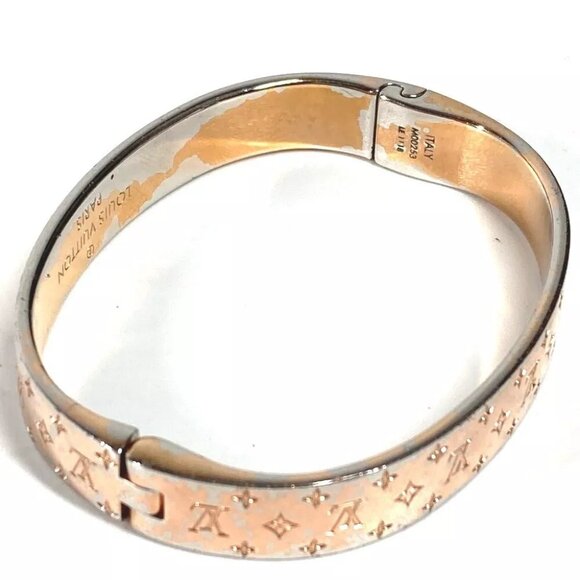 LOUIS VUITTON Monogram Cuff-nanogram Bangle Bracelet Metal pink - Picture 3 of 7